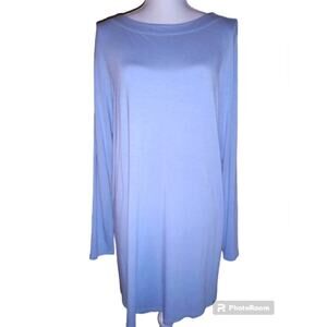 J. Jill Wearever Collection Tunic Dress Women's Size M - Baby blue Longsleeve